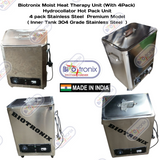Biotronix Moist Heat Therapy Unit (With 4Pack) Hydrocollator Hot Pack Unit 4 pack Stainless Steel  Premium Model ( Inner Tank 304 Grade Stainless Steel  ) used in Physiotherapy and Rehabilitation Make In India