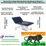 ﻿﻿Biotronix Hi Low Height Adjustable Bobath Table Motorized ( Electrical ) Dual Section Single Function ( From Wheel chair Height to Maximum Motorized )  used in Physiotherapy and Rehabilitation