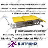 Biotronix D Trac Hi Low Height Adjustable Traction Table Motorized ( Electrical ) Remote Controlled Basic Model Single Function ( Hi Low )  used in Physiotherapy and Rehabilitation Make in India with 3 Year Motor Warranty