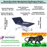 ﻿﻿Biotronix Hi Low Height Adjustable Bobath Table Motorized ( Electrical ) Dual Section Single Function ( From Wheel chair Height to Maximum Motorized )  used in Physiotherapy and Rehabilitation