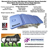 Biotronix Hi Low Traction Table Motorized ( Electrical ) Remote Controlled Deluxe Model Dual Function ( Hi Low Height Adjustable and Head Rest Remote Controlled  )  used in Physiotherapy and Rehabilitation Make in India 3 Year Motor warranty