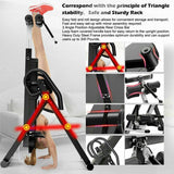 Biotronix Heavy Duty Physiotherapy Inversion Table Manual ( Mechanical ) for Spine Rehabilitation Back Pain Relief with Headrest & Adjustable Protective Belt