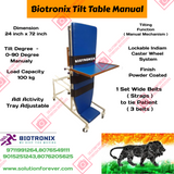 Biotronix Tilt Table Manual Model used in Physiotherapy and Rehabilitation Make in India