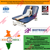 Biotronix Hi Low Height Adjustable Bobath Table Motorized ( Electrical ) Dual Section Dual Function ( From Wheel chair Height to Maximum and Backrest Adjustment Motorized ) used in Physiotherapy and Rehabilitation Adjustment Motorized )