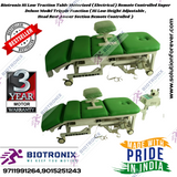Biotronix Hi Low Traction Table Motorized Remote Controlled Super Deluxe Model Tripple Function ( Hi Low Height Adjustable ,Head Rest ,Lower Section Remote Controlled  )Make in India 3 Year Motor warranty