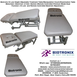 Biotronix Hi Low Height Adjustable Treatment Table/Manipulation Couch/Examination Table Motorized ( Electrical ) 2 fold ( Section )Remote Controlled Premium Model Dual Function ( Hi Low  and Remote Controlled Backrest Adjustment ) used in Physiotherapy