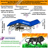 Biotronix Hi Low Height Adjustable Treatment Table/Manipulation Couch/Examination Table Motorized ( Electrical ) 3 Fold ( Section )Remote Controlled Deluxe Model Dual Function(Hi Low Height Adjustment and Center Elevation Motorized)used in Physiotherapy