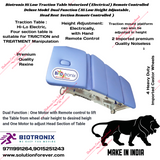 Biotronix Hi Low Traction Table Motorized ( Electrical ) Remote Controlled Deluxe Model Dual Function ( Hi Low Height Adjustable and Head Rest Remote Controlled  )  used in Physiotherapy and Rehabilitation Make in India 3 Year Motor warranty
