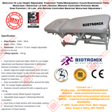 Biotronix Hi Low Height Adjustable Treatment Table/Manipulation Couch/Examination Table Motorized ( Electrical ) 2 fold ( Section )Remote Controlled Premium Model Dual Function ( Hi Low  and Remote Controlled Backrest Adjustment ) used in Physiotherapy
