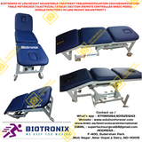 Biotronix Hi Low Height Adjustable Treatment Table/Manipulation Couch/Examination Table Motorized ( Electrical ) 3 Fold ( Section )Remote Controlled Basic Model Single Function ( Hi Low Height Adjustment ) used in Physiotherapy and Rehabilitation