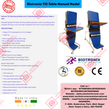 Biotronix Tilt Table Manual Model used in Physiotherapy and Rehabilitation Make in India